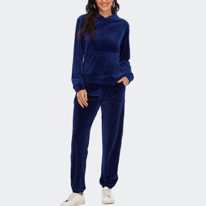 Women Velour Sweatsuits – Blue