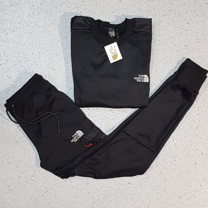 The North Face 2 Panel Cotton Tracksuit - Grey black (1)