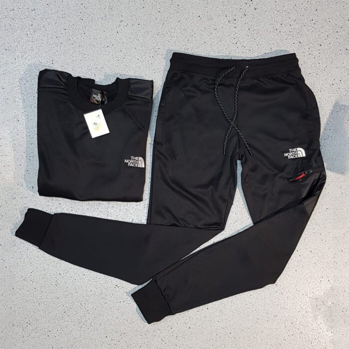The North Face 2 Panel Cotton Tracksuit - Grey black (1)