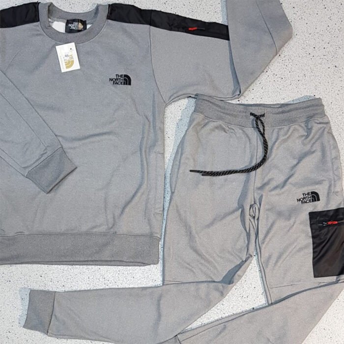 The North Face 2 Panel Cotton Tracksuit – Grey